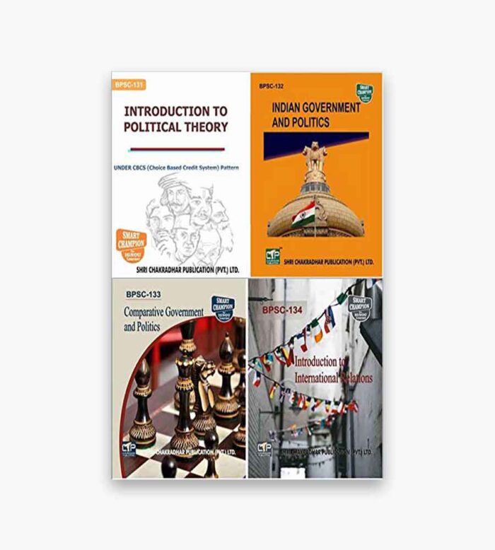 IGNOU BPSC Study Material, Guide Book, Help Book – Combo of BPSC 131 BPSC 132 BPSC 133 BPSC 134 – BAG Political Science with Previous Years Solved Papers
