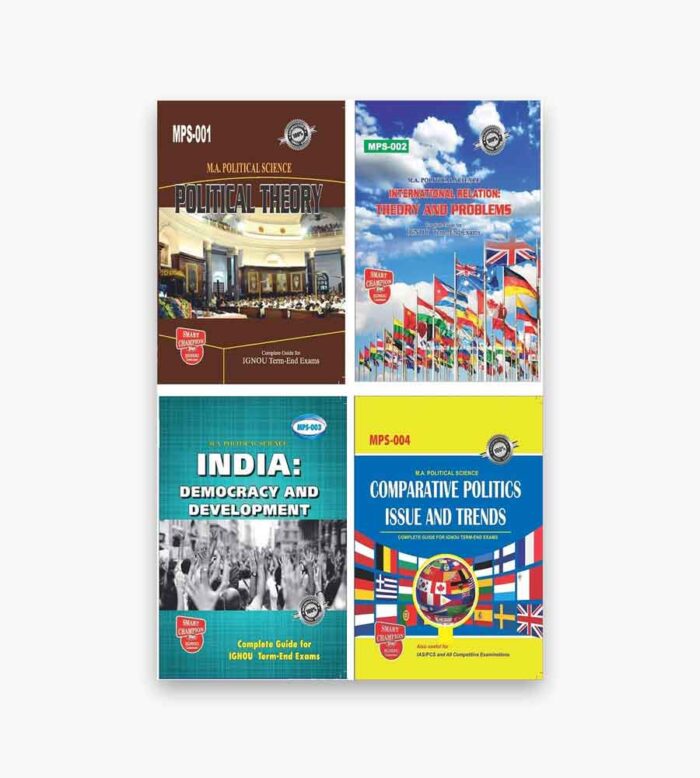 IGNOU MPS Study Material, Guide Book, Help Book – Combo of MPS 1 MPS 2 MPS 3 MPS 4 – MA Political Science with Previous Years Solved Papers