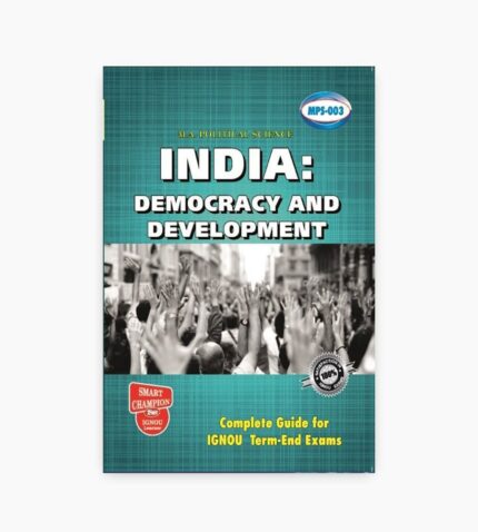 IGNOU MPS-3 Study Material, Guide Book, Help Book – India : Democracy and Development – MA Political Science with Previous Years Solved Papers