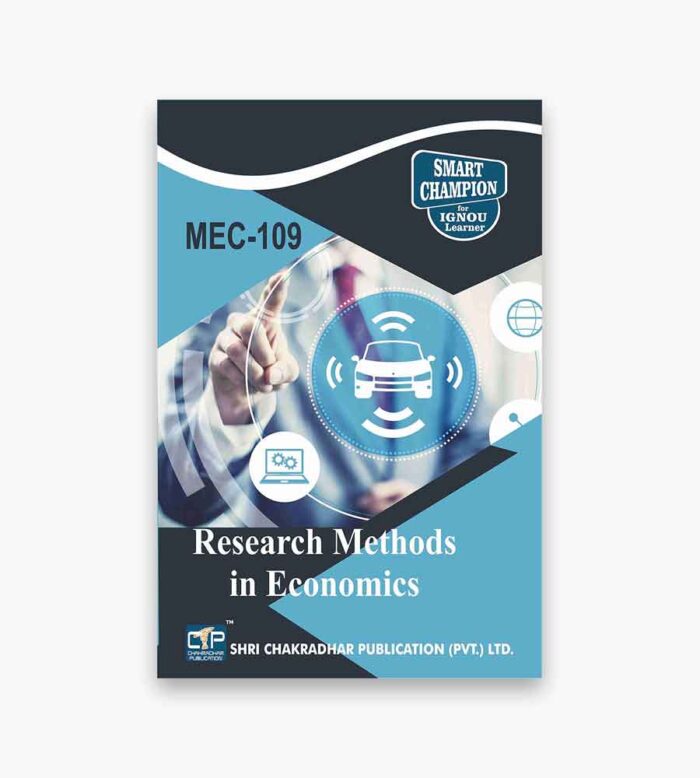 IGNOU MEC-109 Study Material, Guide Book, Help Book – Research Methods in Economics – MA Economics with Previous Years Solved Papers