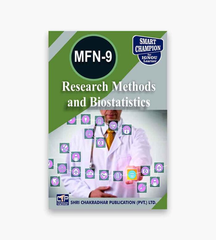 IGNOU MFN-9 Study Material, Guide Book, Help Book – Research Methods and Biostatistics – MSCDFSM with Previous Years Solved Papers
