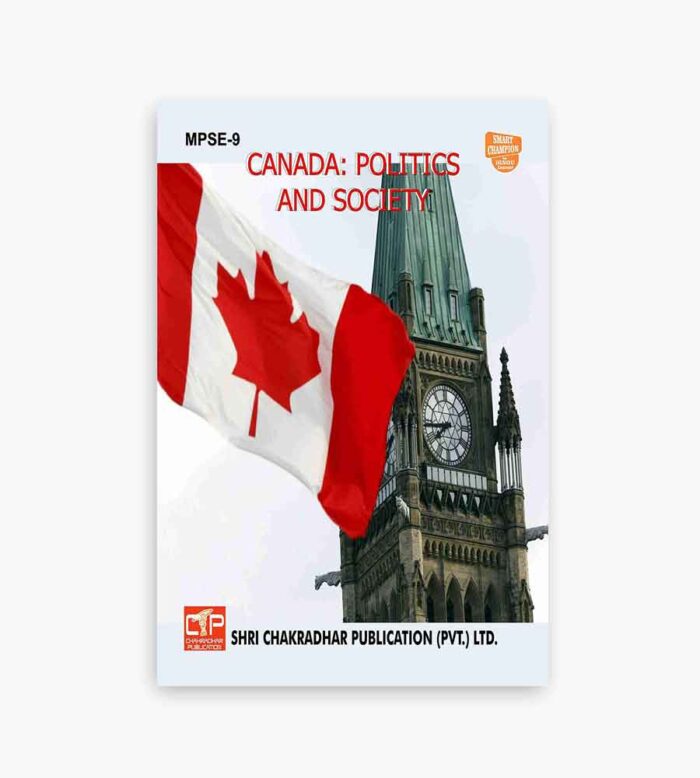 IGNOU MPSE-9 Study Material, Guide Book, Help Book – Canada: Politics and Society – MPS with Previous Years Solved Papers
