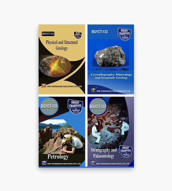 IGNOU BGYCT Study Material, Guide Book, Help Book – Combo of BGYCT 131 BGYCT 133 BGYCT 135 BGYCT 137 – BSCG Geology with Previous Years Solved Papers bgyct131 bgyct133 bgyct135 bgyct137