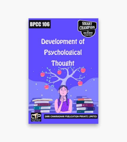 IGNOU BPCC-106 Study Material, Guide Book, Help Book – Development of Psychological Thought – BAPCH with Previous Years Solved Papers bpcc106