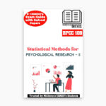 IGNOU BPCC-108 Study Material, Guide Book, Help Book – Statistical Methods for Psychological Research – II – BAPCH with Previous Years Solved Papers bpcc108