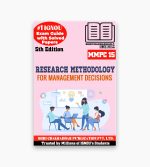 IGNOU MMPC-15 Study Material, Guide Book, Help Book – Research Methodology for Management Decisions – MBA NEW SYLLABUS with Previous Years Solved Papers mmpc15