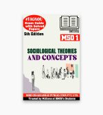 IGNOU MSO-1 Study Material, Guide Book, Help Book – Sociological Theories and Concepts – MA SOCIOLOGY with Previous Years Solved Papers mso1