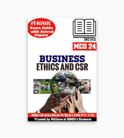 IGNOU MCO-24 Study Material, Guide Book, Help Book – Business Ethics and CSR – MCOM with Previous Years Solved Papers mco24