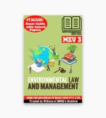 IGNOU MEV-3 Study Material, Guide Book, Help Book – Environmental Law and Management – MAEOH/PGDEOH with Previous Years Solved Papers mev3