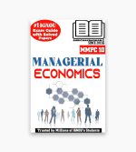 IGNOU MMPC-10 Study Material, Guide Book, Help Book – Managerial Economics – MBA NEW SYLLABUS with Previous Years Solved Papers mmpc10