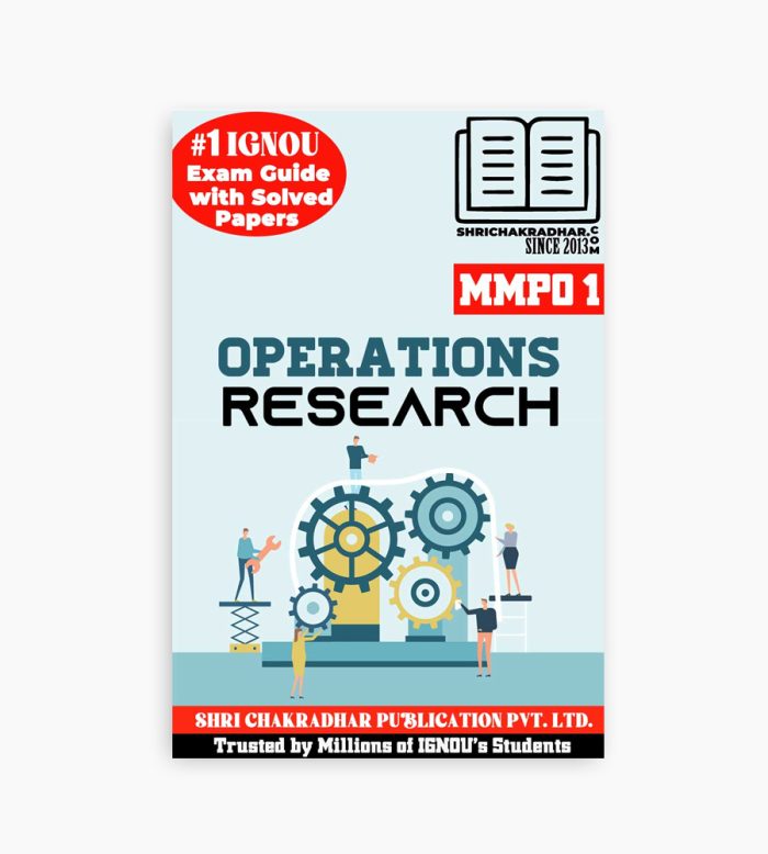 IGNOU MMPO-1 Study Material, Guide Book, Help Book – Operations Research – MBA NEW SYLLABUS with Previous Years Solved Papers mmpo1