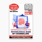 IGNOU MSW-13 Study Material, Guide Book, Help Book – Introduction to Psychological Basis of Counselling – MSW with Previous Years Solved Papers msw13