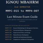 IGNOU MBA (HRM) Third Semester Book cover — MMPC-015, MMPC-016, MMPH-001, MMPH-002, MMPH-004 and MMPH-007, 2027 Exam Edition, Combined Last Minute Exam Study Guide