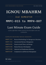 IGNOU MBA (HRM) Third Semester Book cover — MMPC-015, MMPC-016, MMPH-001, MMPH-002, MMPH-004 and MMPH-007, 2027 Exam Edition, Combined Last Minute Exam Study Guide