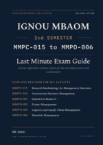 IGNOU MBA (OM) 3rd Semester Book cover — MMPC-015, MMPC-016, MMPO-001, MMPO-002, MMPO-005 and MMPO-006, 2027 Exam Edition, Combined Last Minute Exam Study Guide