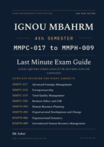 IGNOU MBA (HRM) 4th Semester Book cover — MMPC-017, MMPC-018, MMPC-019, MMPC-020, MMPH-003, MMPH-005, MMPH-006 and MMPH-009, 2027 Exam Edition, Combined Last Minute Exam Study Guide