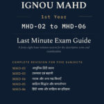 IGNOU MAHD 1st Year Hindi Medium Book cover — MHD-02, MHD-03, MHD-04, MHD-05 and MHD-06, 2027 Exam Edition, Combined Last Minute Exam Study Guide