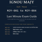 IGNOU MA Jyotish (MAJY) 1st Year Hindi Medium Book cover — MJY-001 to MJY-004, 2027 Last Minute Exam Guide