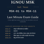 IGNOU MA Sanskrit (MSK) 1st Year Hindi Medium book cover — MSK-001, MSK-002, MSK-003, MSK-005 and MSK-011, 2027 Exam Edition, Combined Last Minute Exam Guide